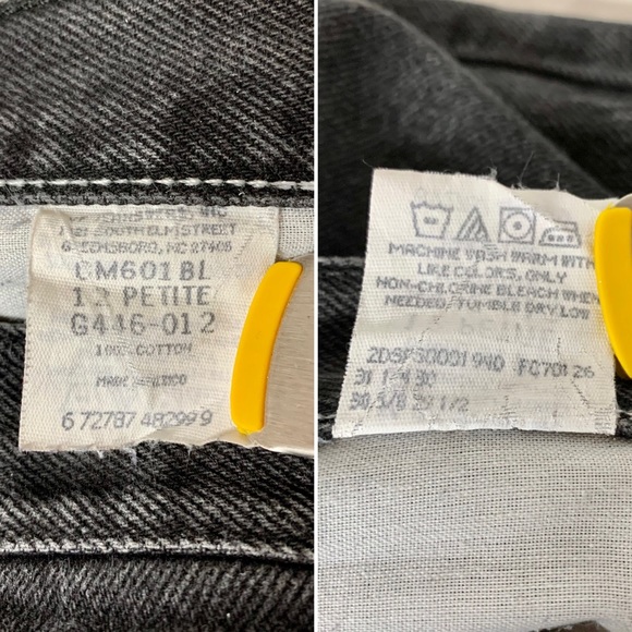 Vintage 80s Gitano Black Denim Jeans High Waist Tapered Leg 12 Petite 31"x29" - Picture 11 of 12